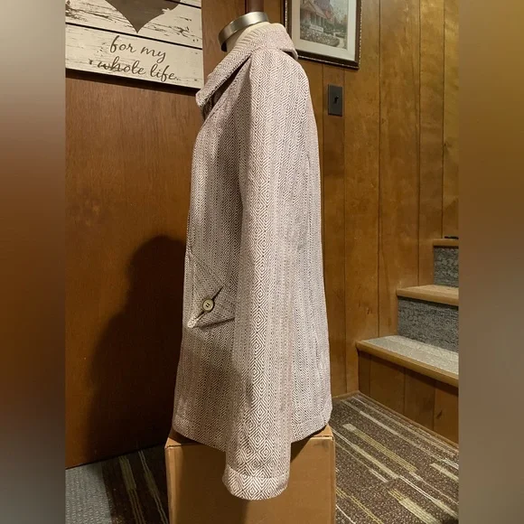 Anthropologie Tulle Coat Size L Lined ZipFront - Picture 12 of 14